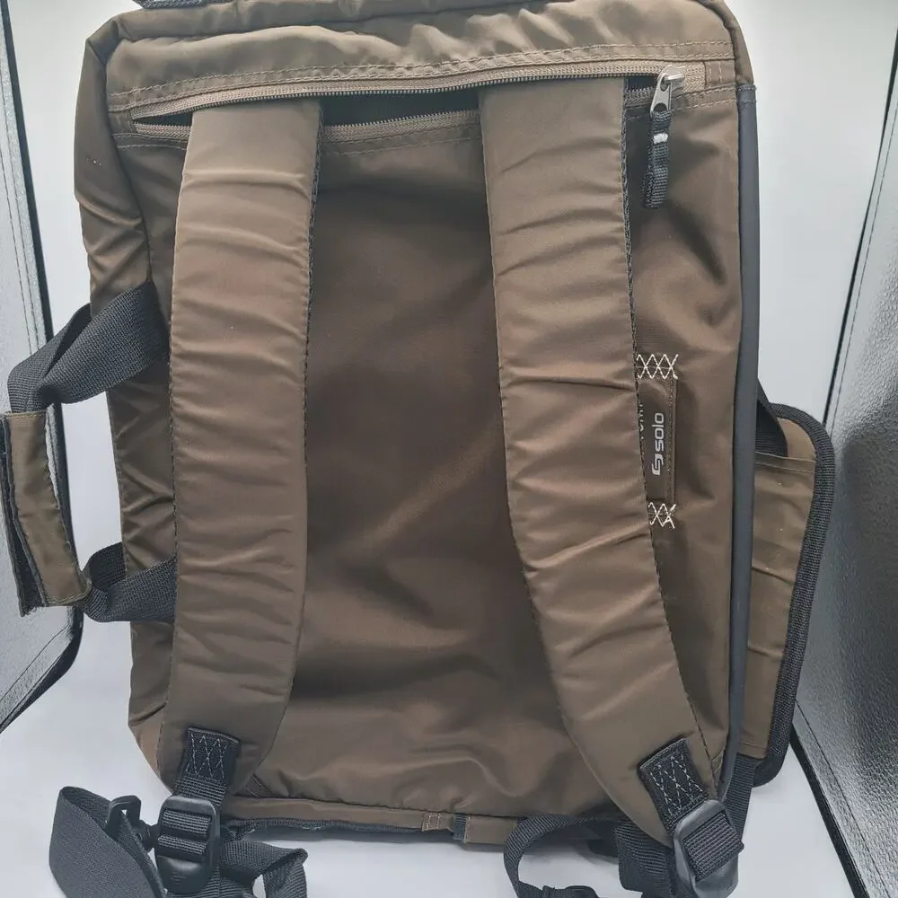 Solo New York Brown Messenger Bag Briefcase Laptop Bag Multiple Pockets OP050211
